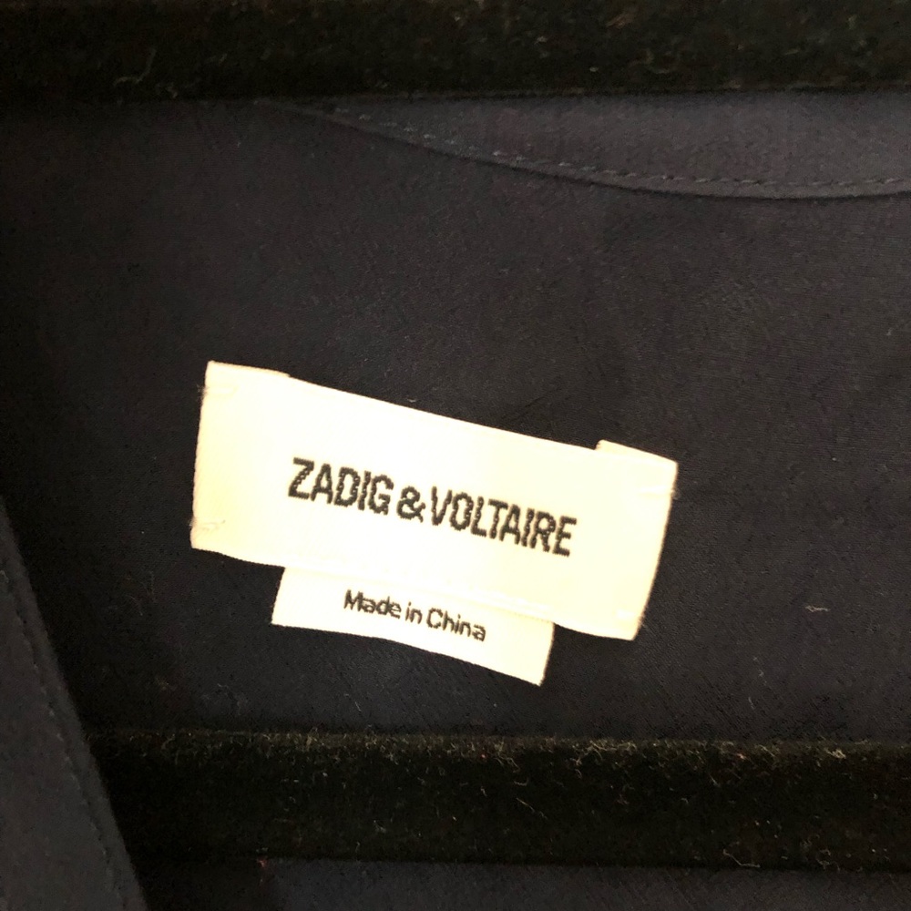 Zadig & Voltaire Remember Floral Stud Wrap Mini Dress Floral Rhinestones Medium - Picture 3 of 7
